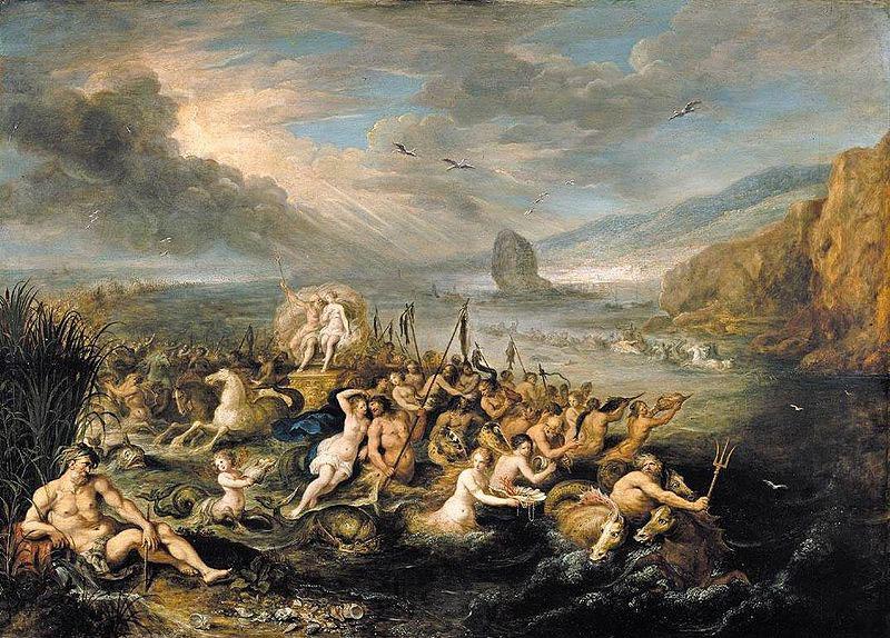 Frans Francken II The Triumph of Neptune and Amphitrite Spain oil painting art